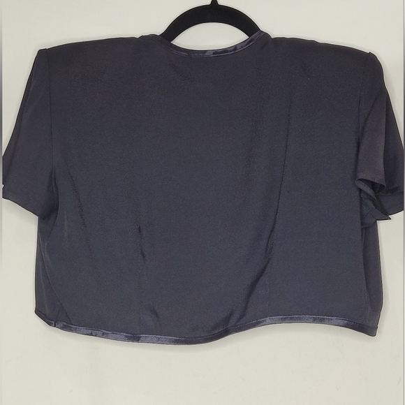 Just Choon California Vintage 2 Piece Sleeveless Dress Cropped Jacket - Size 7 - Picture 6 of 10